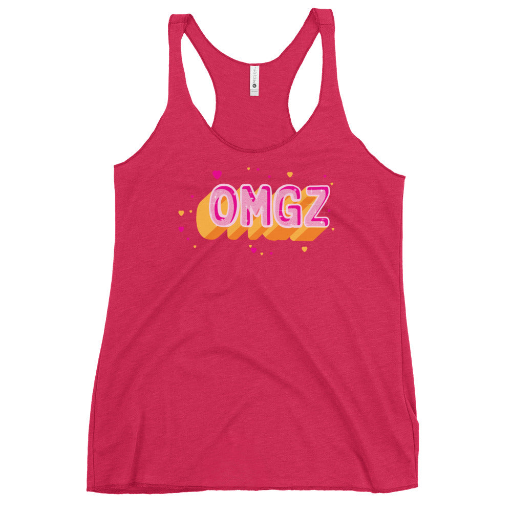 Jordan Matter Shop OMGZ Women's Racerback Tank Vintage Shocking Pink / S
